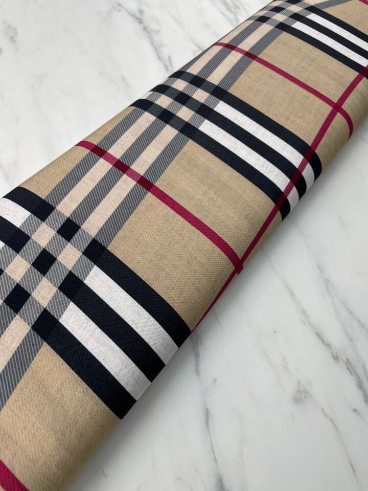 Dijital Baskı Bambu Elbiselik Pamuk Kumaş