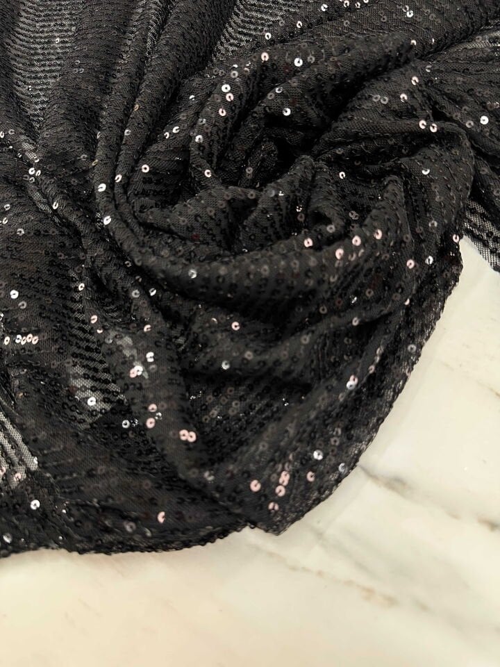 Siyah Zara Payet Elbise Şalvar Abiye