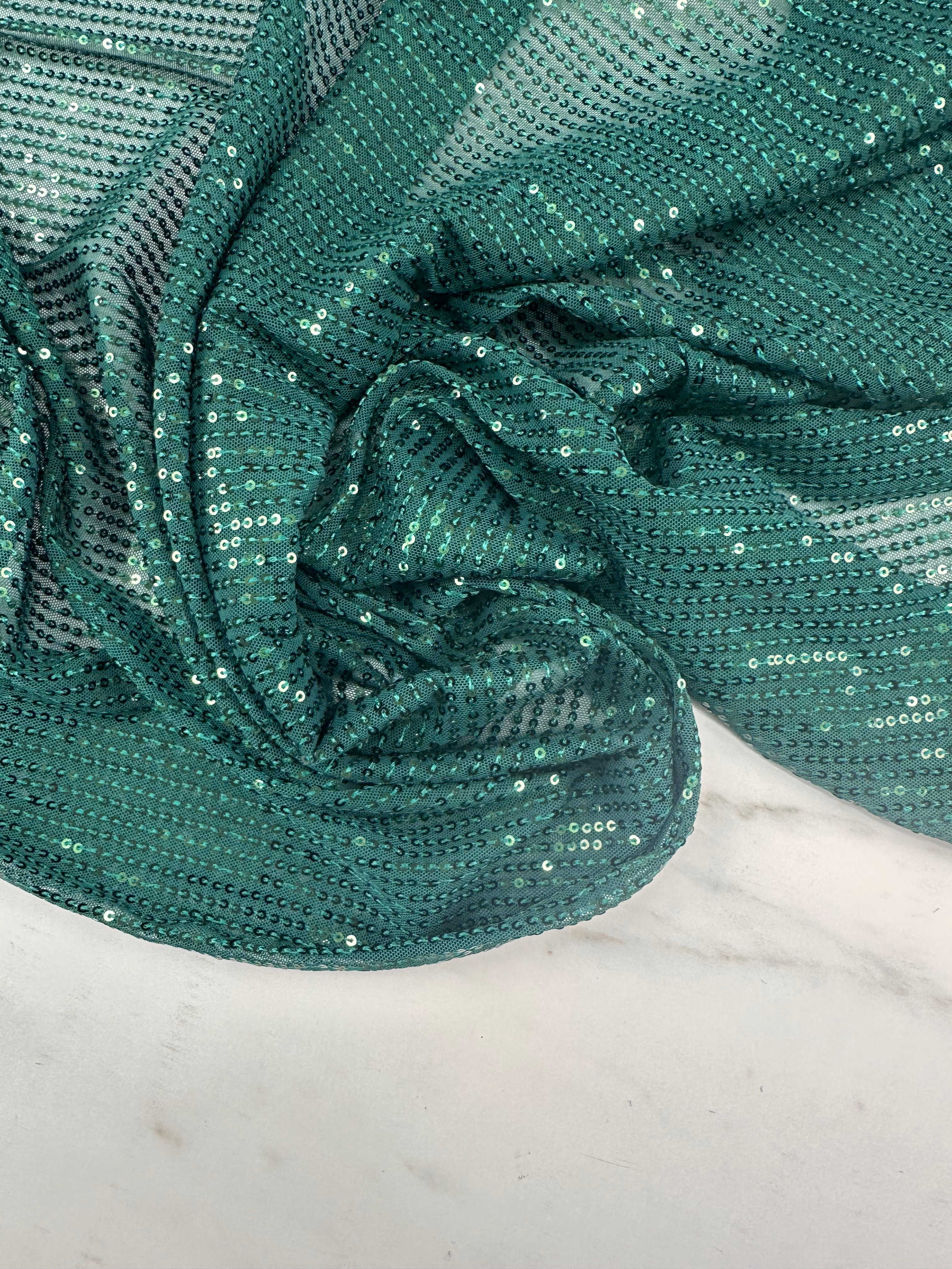 Yeşil Zara Payet Elbise Şalvar Abiye