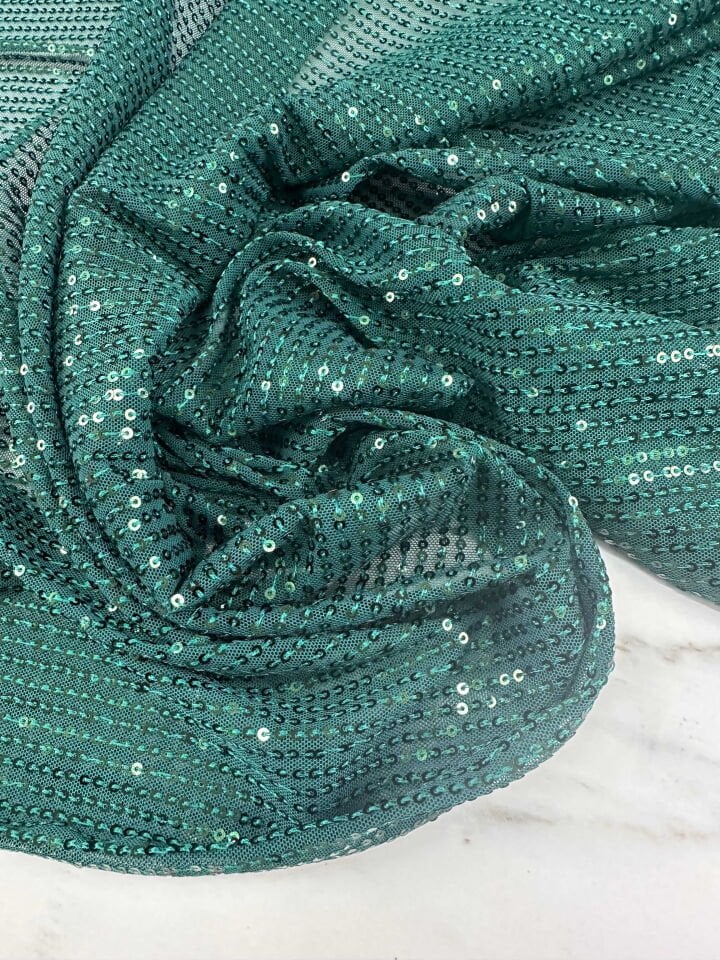 Yeşil Zara Payet Elbise Şalvar Abiye