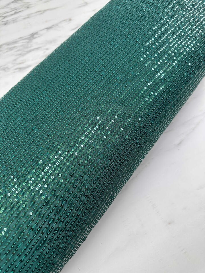 Yeşil Zara Payet Elbise Şalvar Abiye