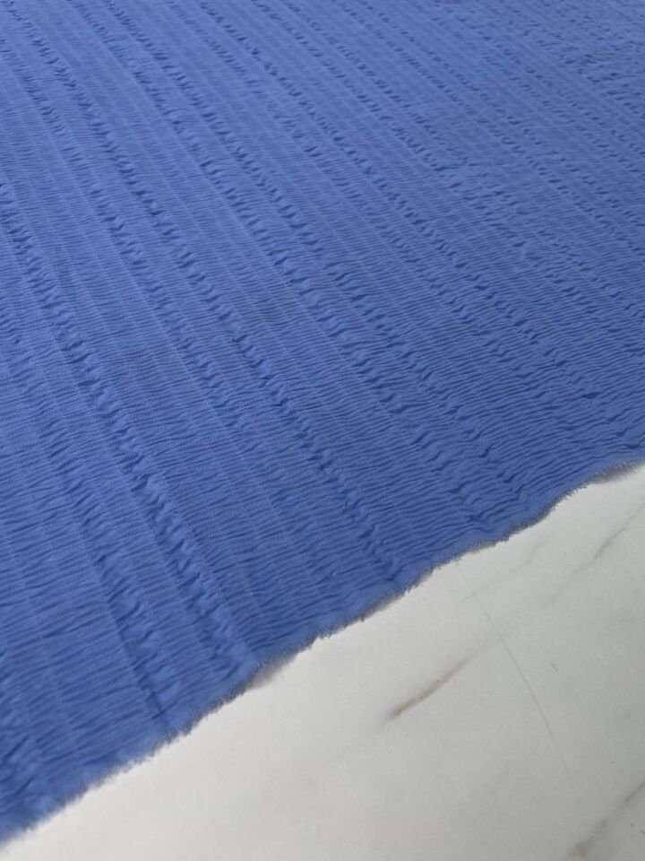 Mavi Ebiselik Eteklik Gofre Kumaş