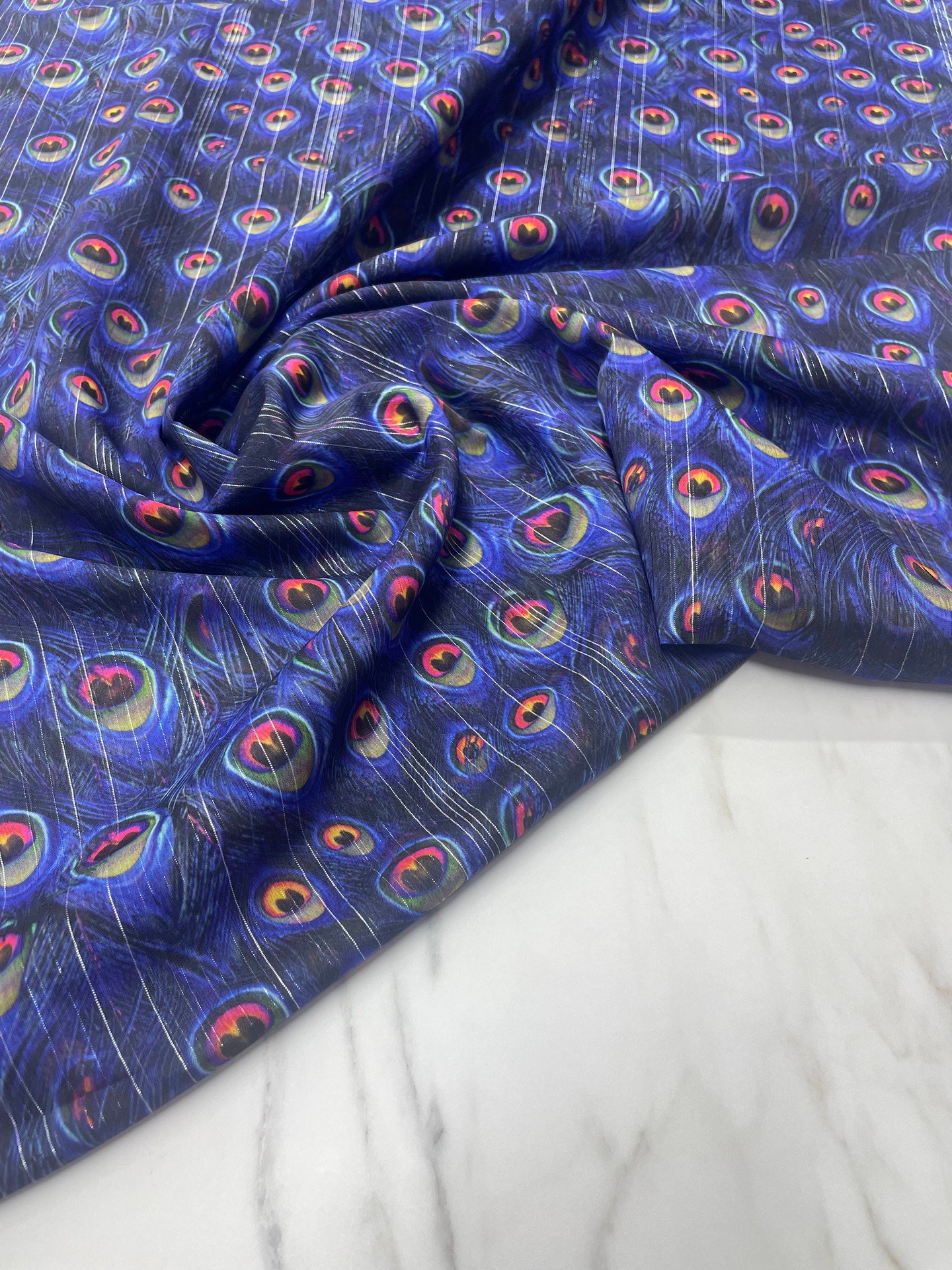 Desenli Simli Şifon Elbise Etek Gömlek Şal