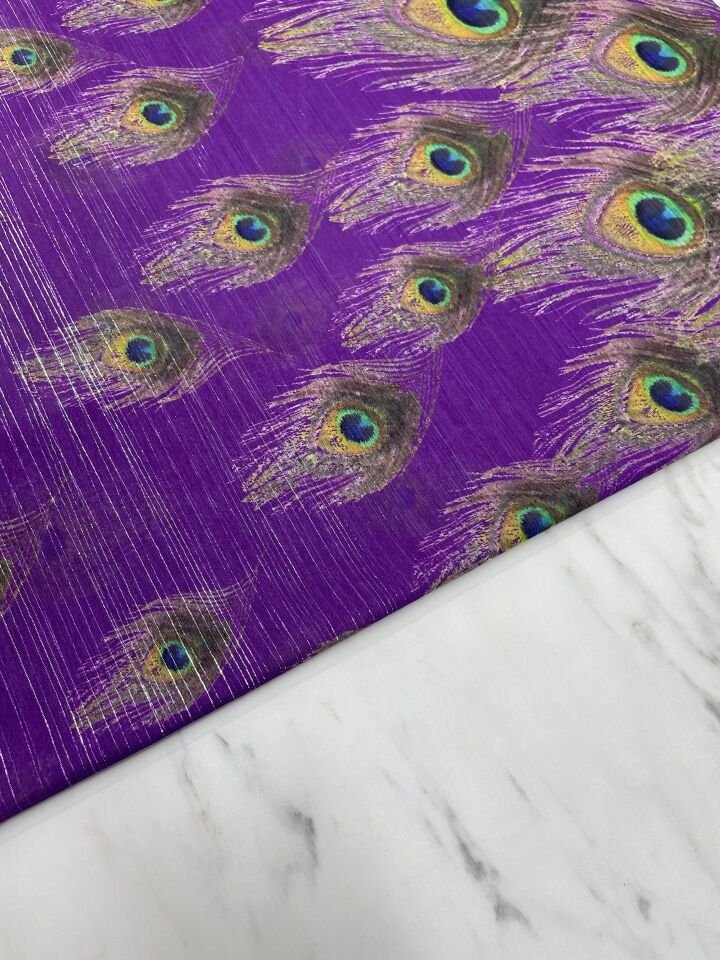 Desenli Simli Şifon Elbise Etek Gömlek Şal