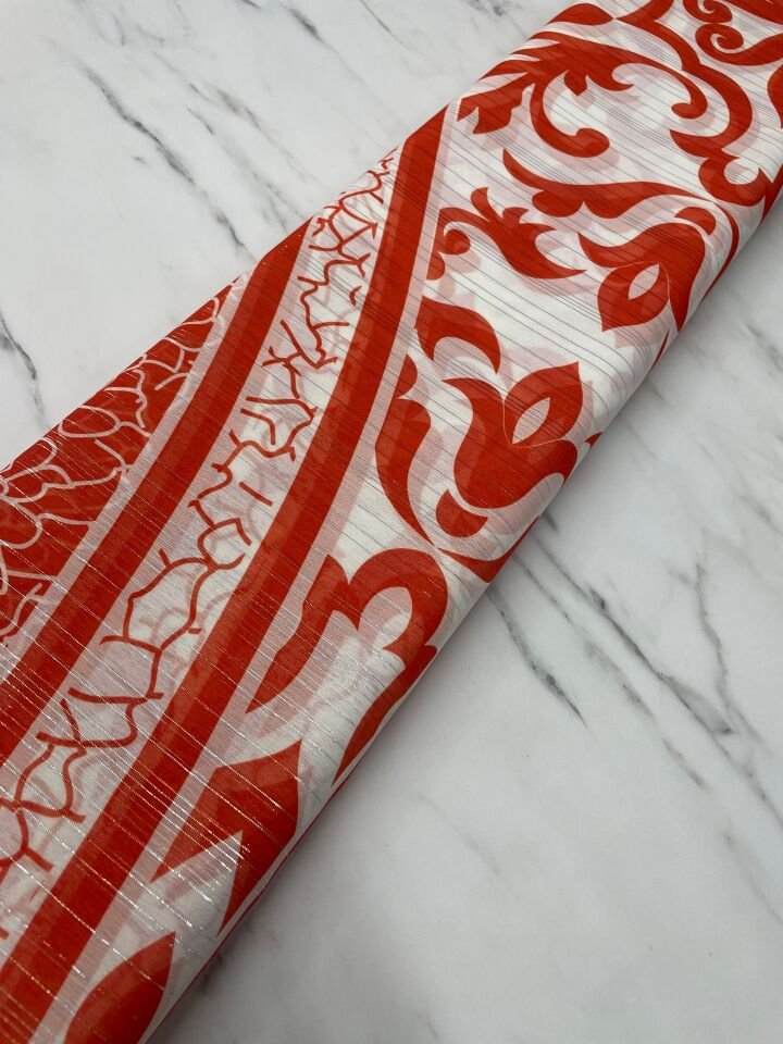 Desenli simli Şifon elbise Etek Gömlek Şal