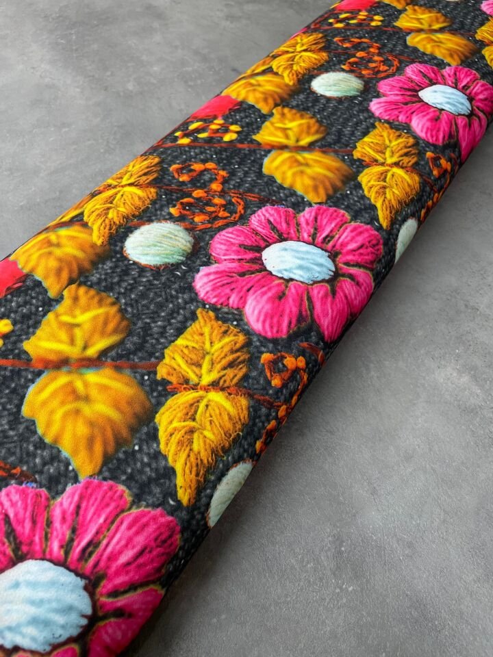 Motif Desen Elbiselik pantolonluk Dabıl Krep