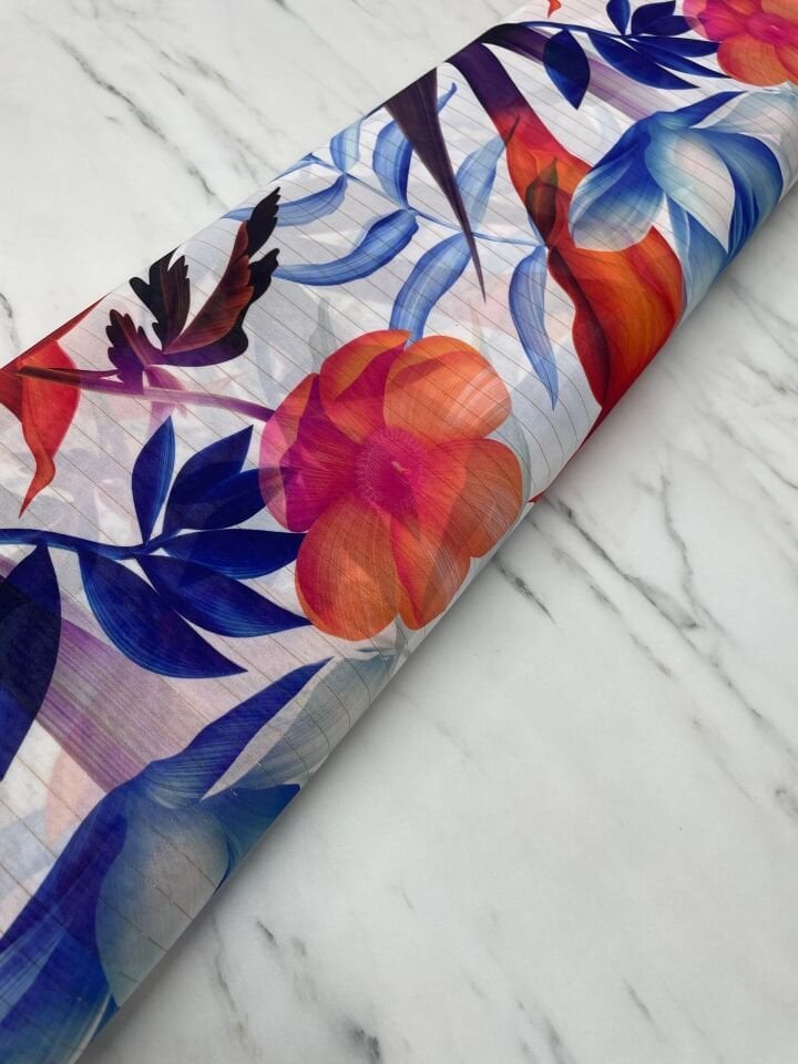 Desenli Simli Şifon Elbise etek Gömlek Şal