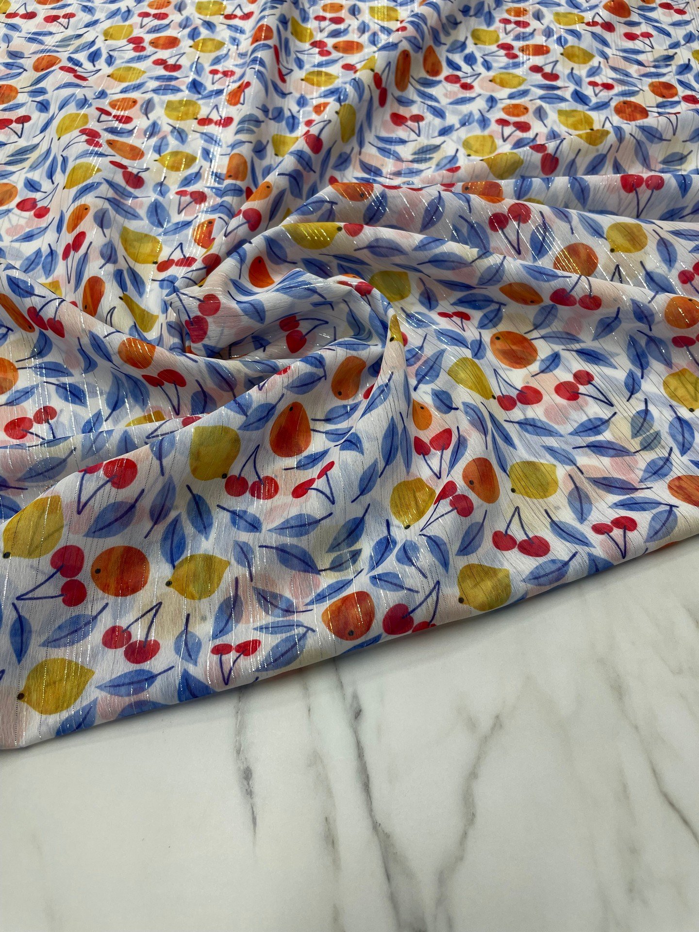 Desenli Simli Şifon Elbise Etek Gömlek Şal