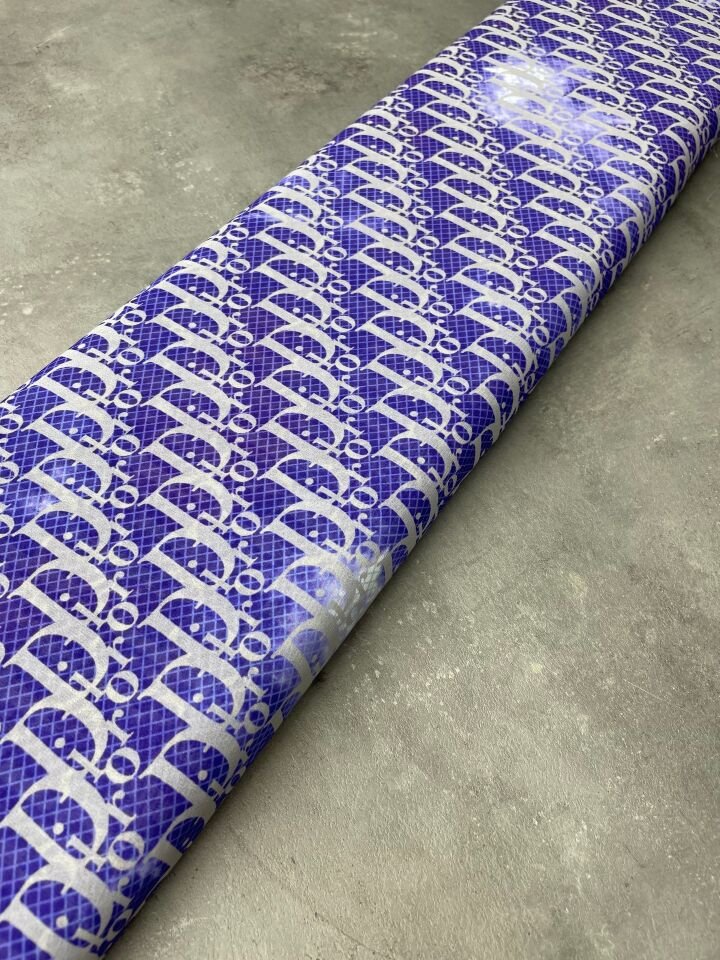 Lacivert Dr Desen Elbiselik Şifon Kumaş