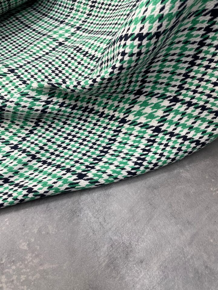 Yeşil Şanel Elbiselik Kumaş