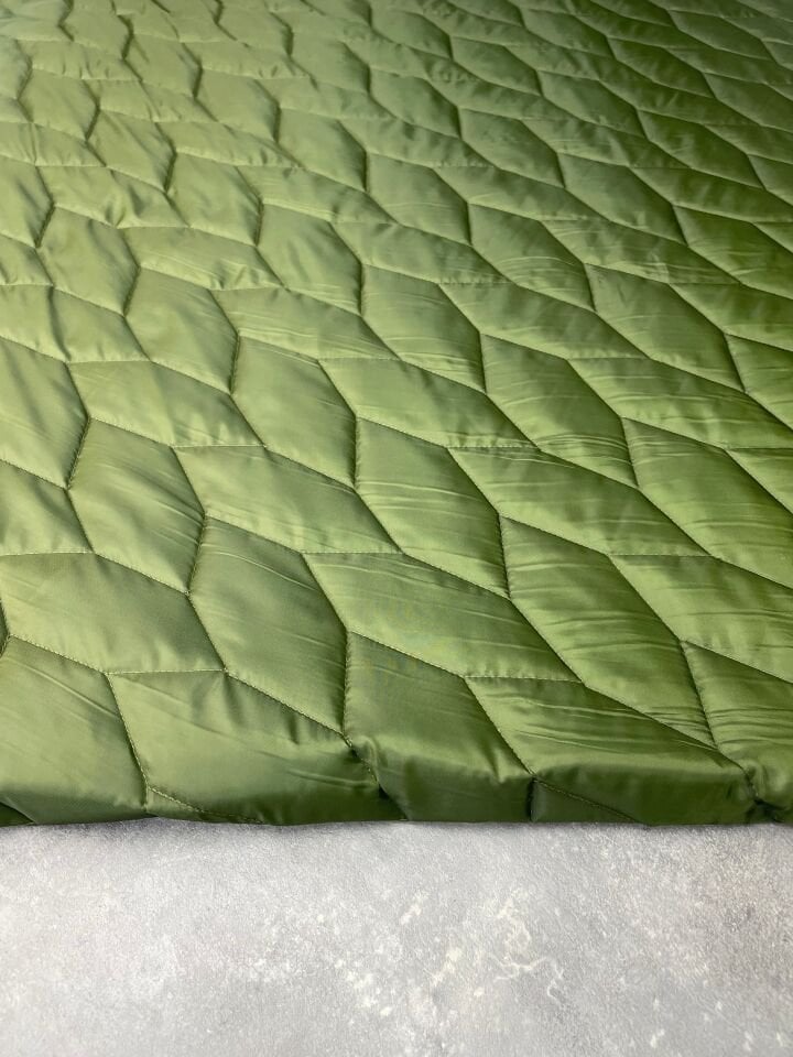 Çift Taraflı Haki Yeşil Mont Yeleklik Kapıtone Kumaş