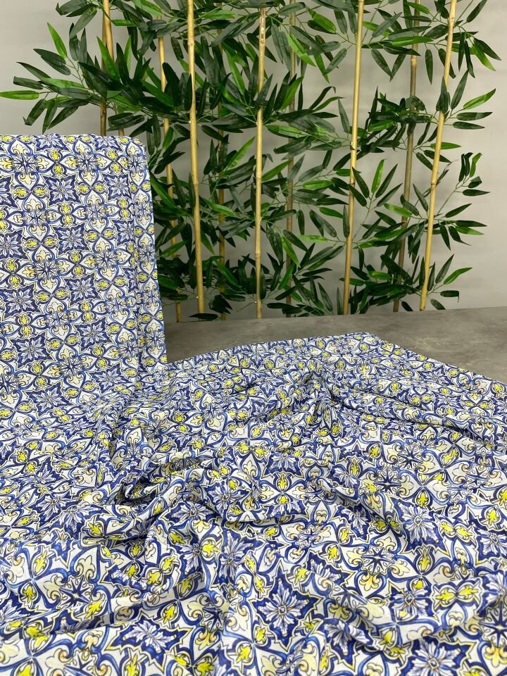 Nakış Desen Elbiselik Şifon Kumaş