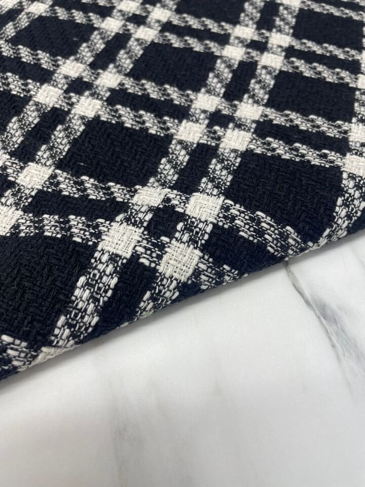 Siyah Şanel Elbiselik Kumaş