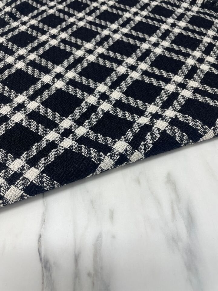 Siyah Şanel Elbiselik Kumaş