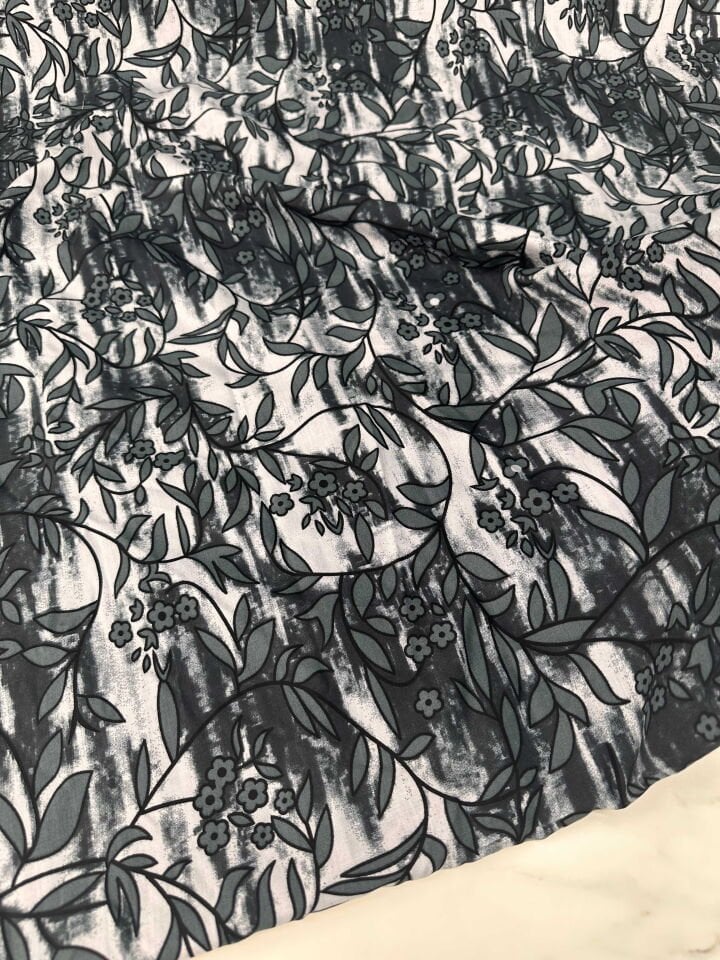 Desenli İpek Viskon Elbise Etek Gömlek Şalvar