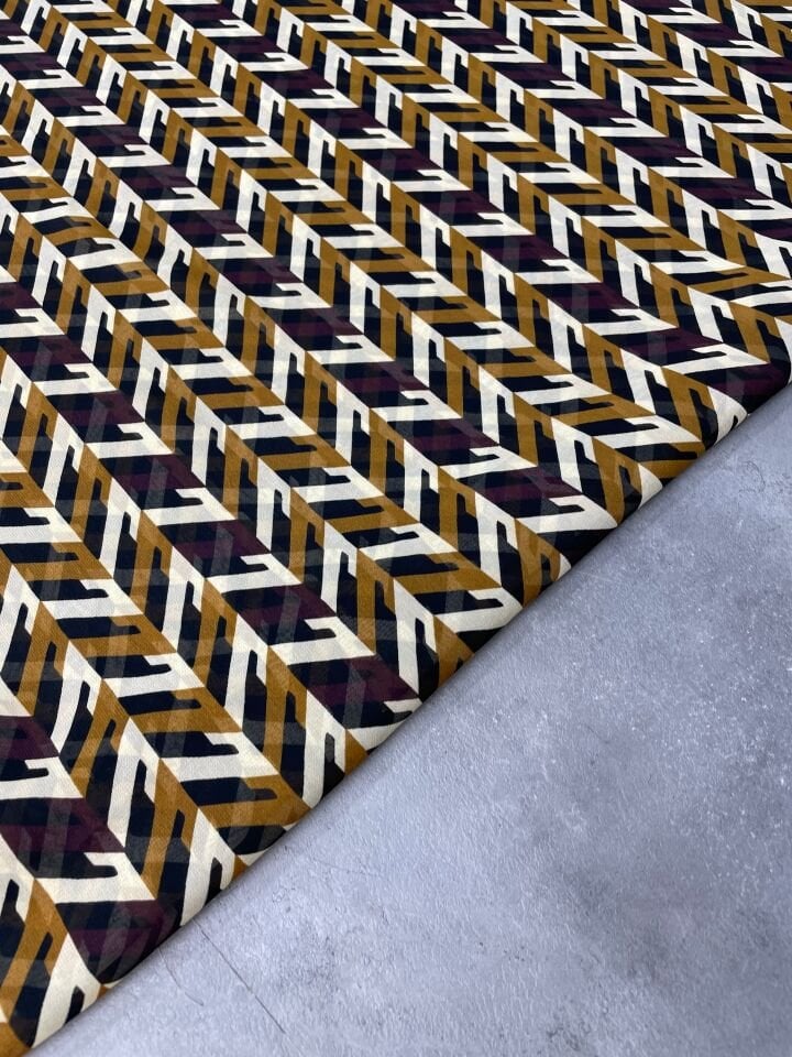 Cinque Desen Elbiselik Şifon Kumaş