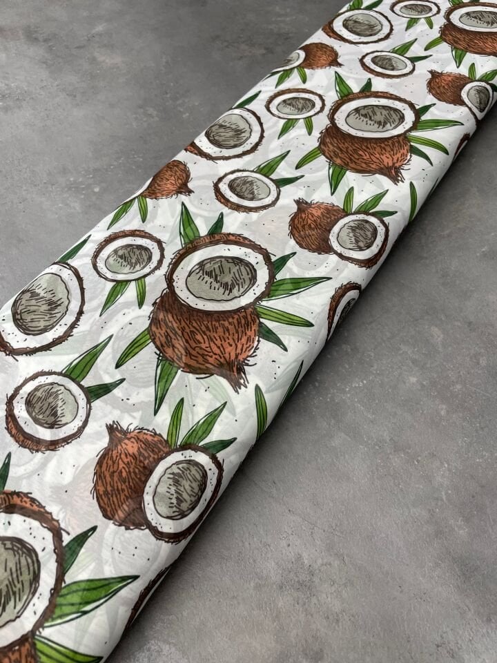 Hindistan Cevizi Desen Elbiselik Şifon Kumaş