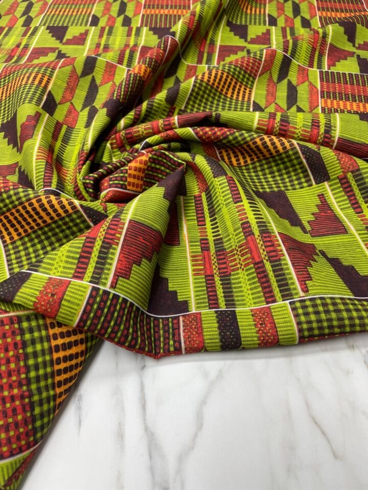 Afrika Desen Elbiselik Keten Kumaş