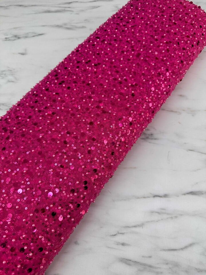 Fantazi Ürün Tül Üstü Pempe Pul Boncuk İşleme Abiye Elbise Şalvar