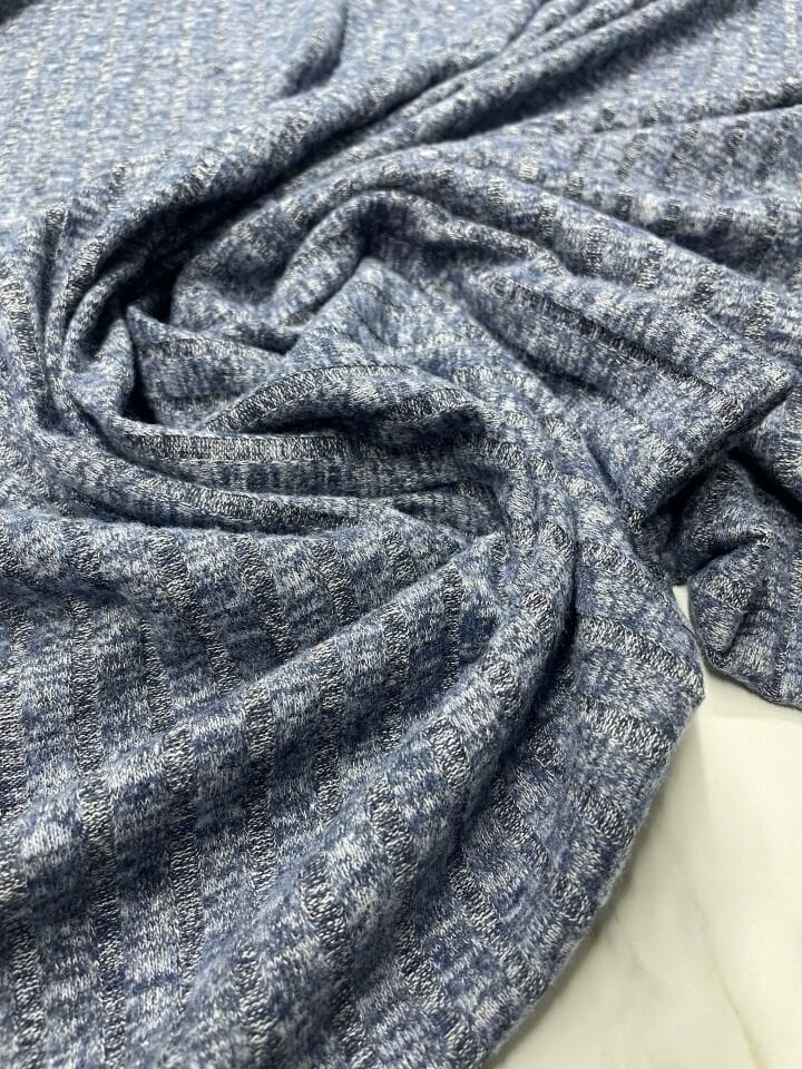 Mavi Elbiselik Triko Kumaş