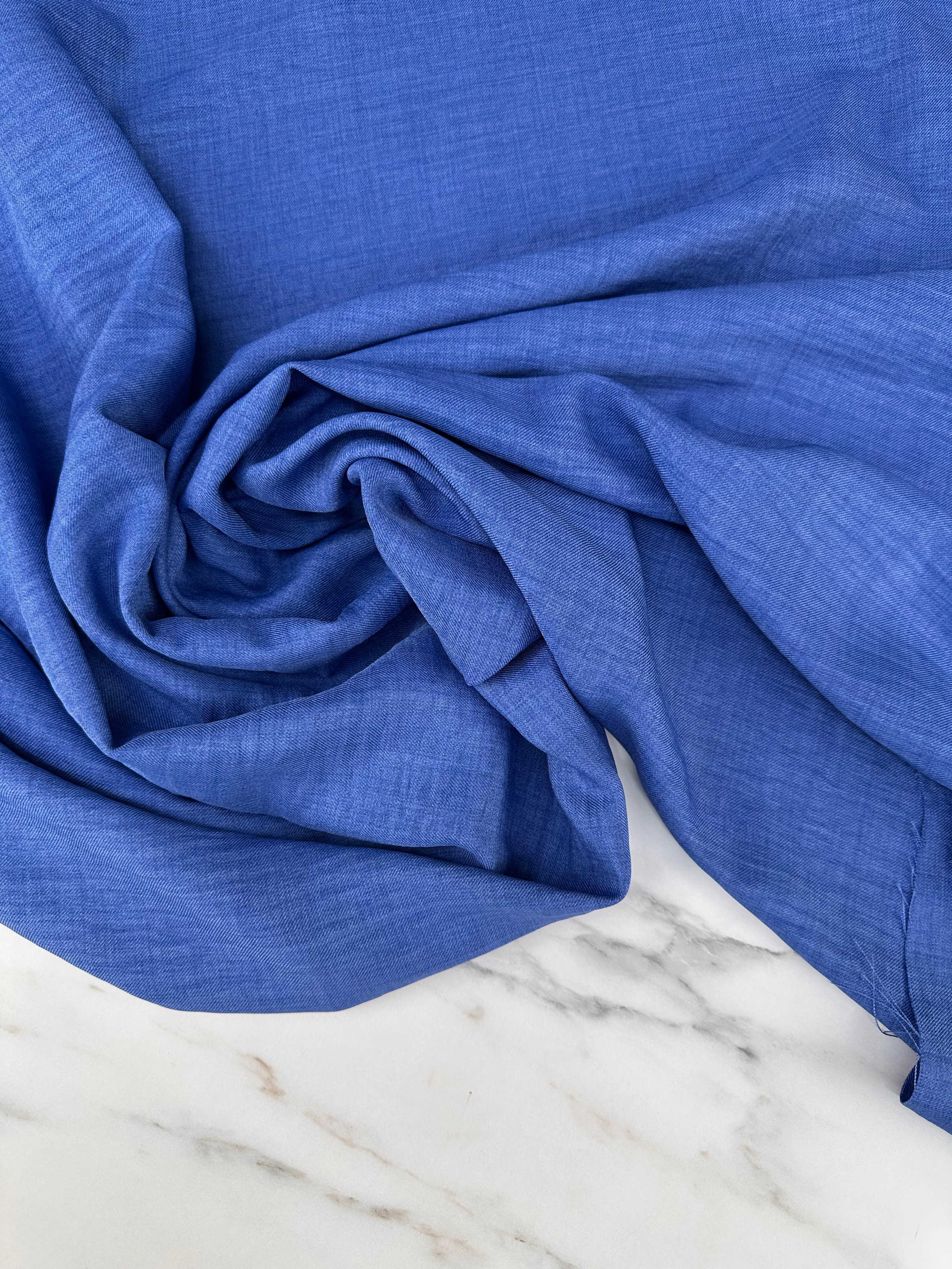 Mavi Sofya Keten Elbise Etek Pantolon Abaya Ferace