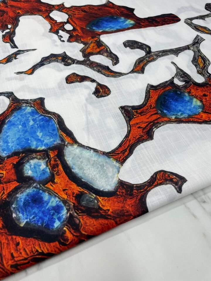 Viara Desen Elbiselik Pantolonluk Keten Kumaş