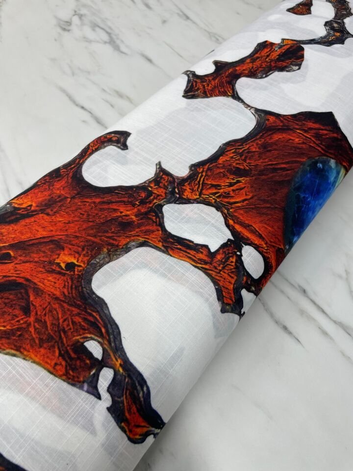 Viara Desen Elbiselik Pantolonluk Keten Kumaş