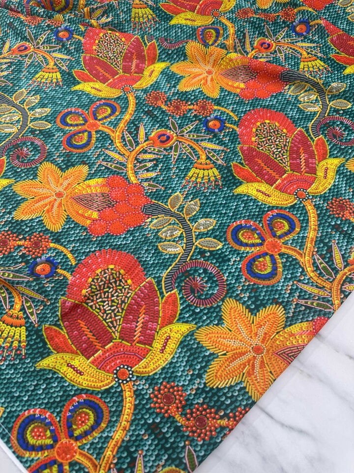 Desenli İpek Saten Elbise Etek Gömlek Şalvar