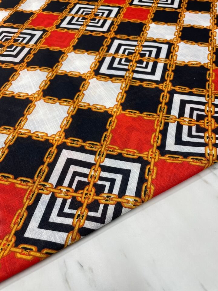 Paris Desen Elbiselik Pantolonluk Keten Kumaş