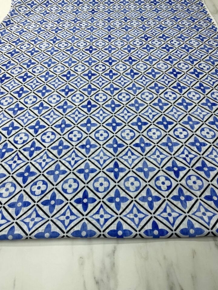 Lv Desen Elbiselik Pantolonluk Keten Kumaş