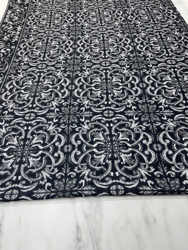 Berlin Desen Elbiselik Pantolonluk Keten Kumaş