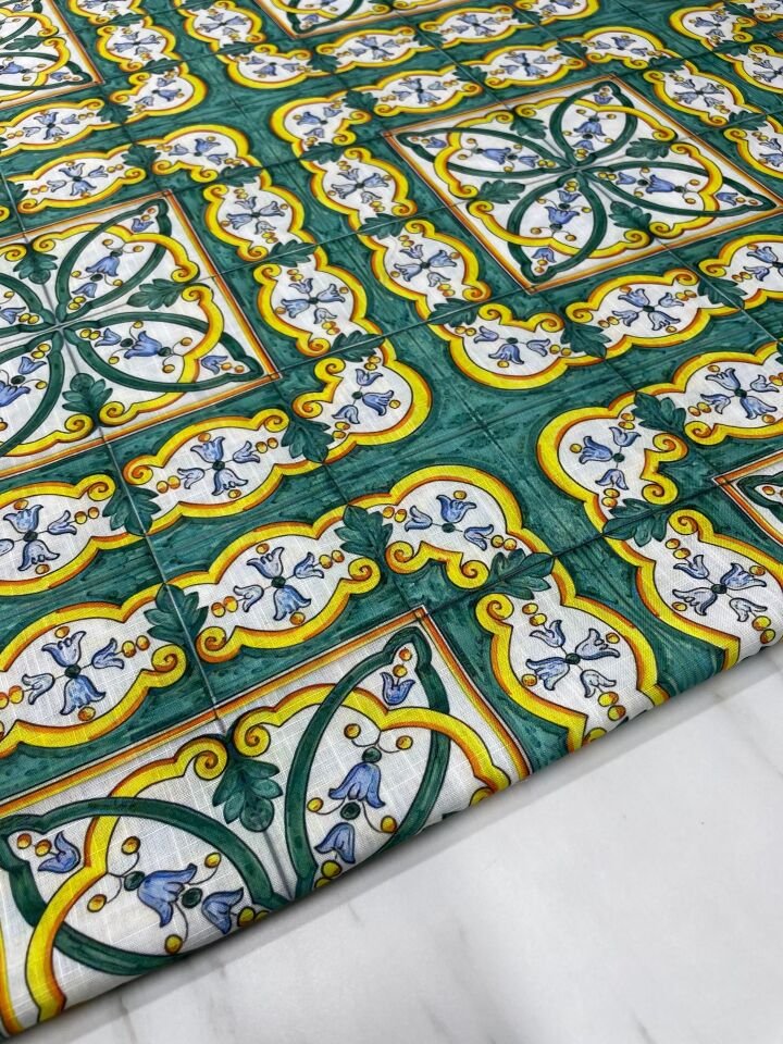 Urla Desen Elbiselik Pantolonluk Keten Kumaş