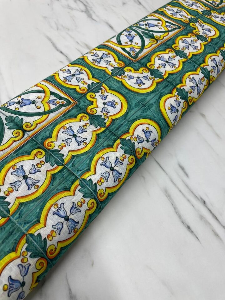 Urla Desen Elbiselik Pantolonluk Keten Kumaş