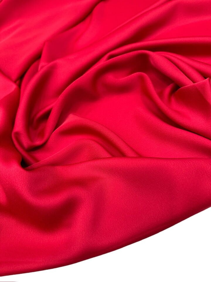 Kırmızı Elbiselik Safira Kumaş