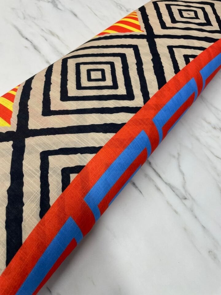 Bakü Desen Elbiselik Pantolonluk Keten Kumaş