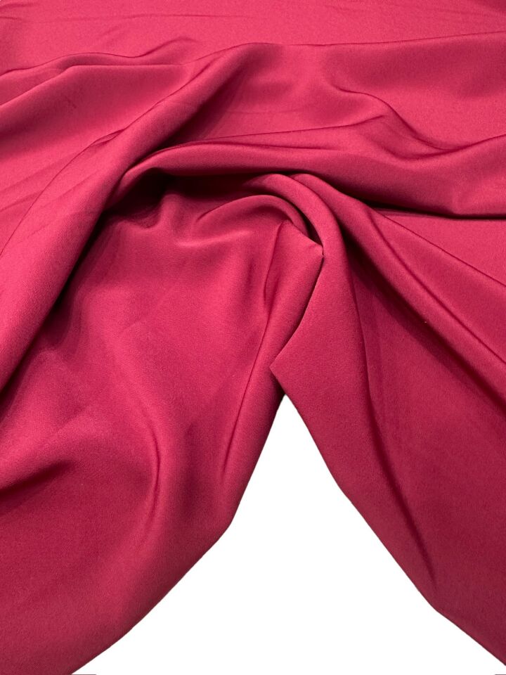 Bordo Renk Elbiselik Pantolonluk Gömleklik Krep Kumaş