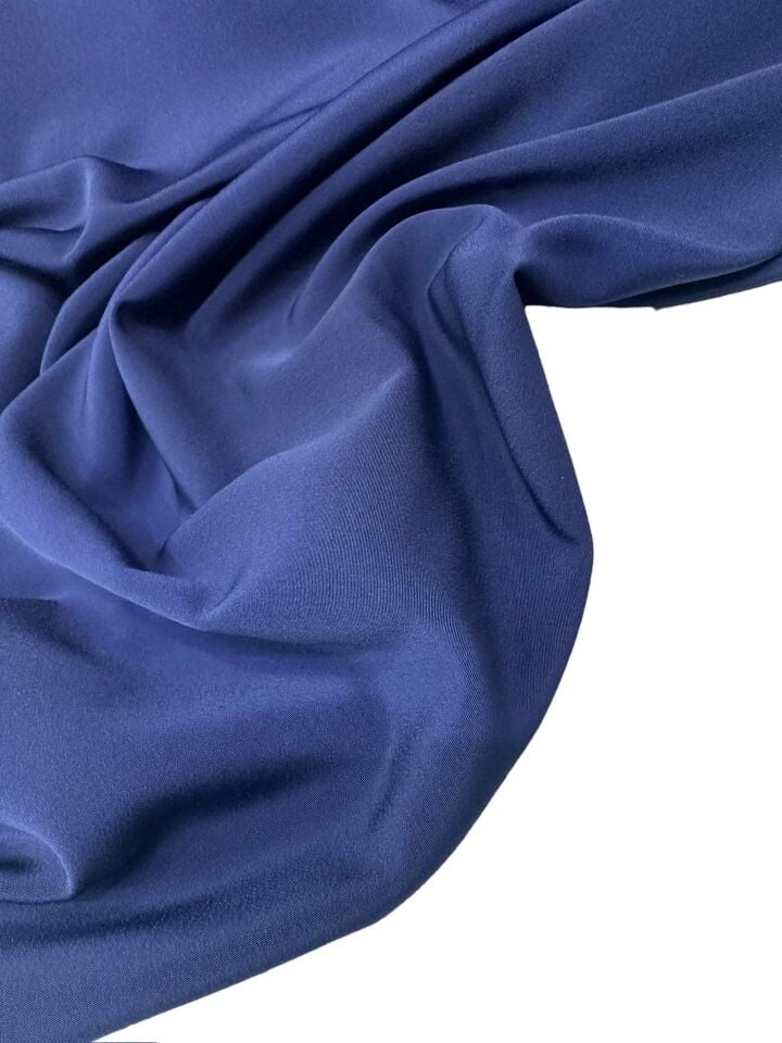 Lacivert Renk Elbiselik Pantolonluk Eteklik Krep Kumaş