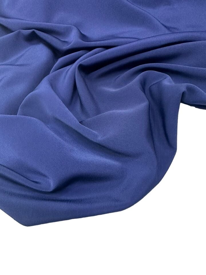 Lacivert Renk Elbiselik Pantolonluk Eteklik Krep Kumaş