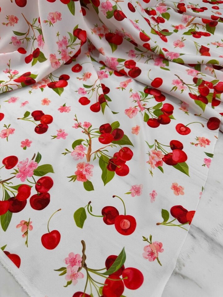 Desenli Krep Kumaş Elbise Etek Gömlek Şalvar