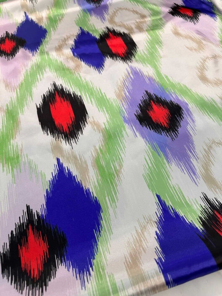 Desenli İpek Saten Elbise Etek Gömlek Payeo Şalvar