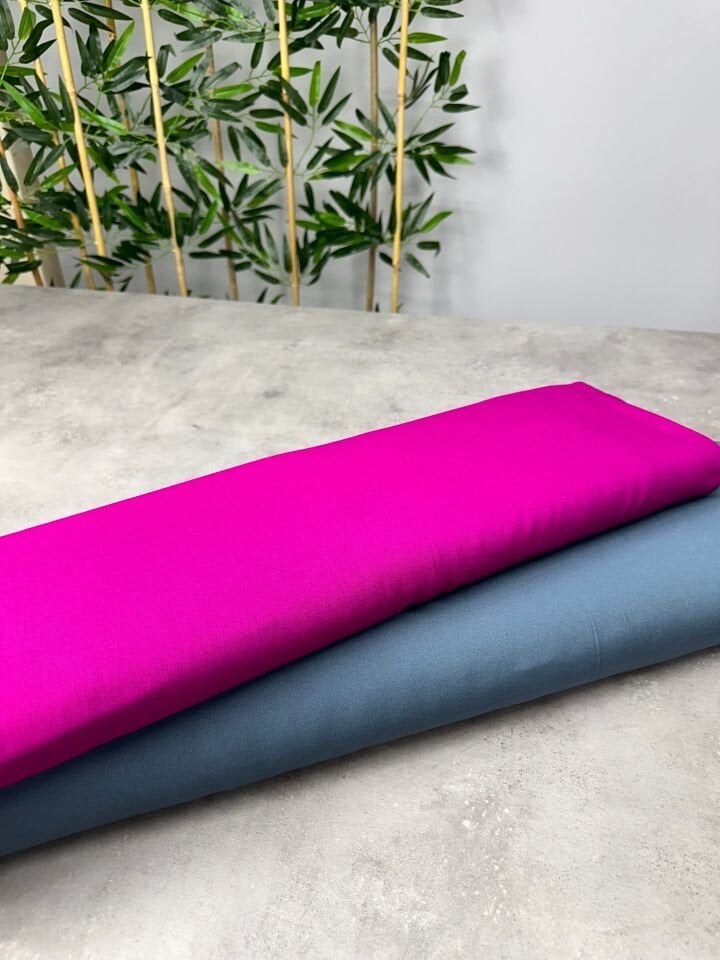 Düz Yüzde Yüz Pamuklu Elbiselik Viskon Kumaş