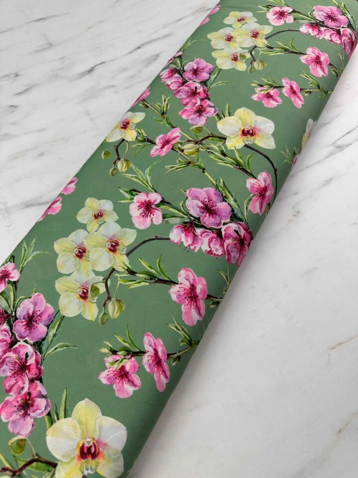 Desenli Krep Kumaş Elbise Etek Gömlek Şalvar