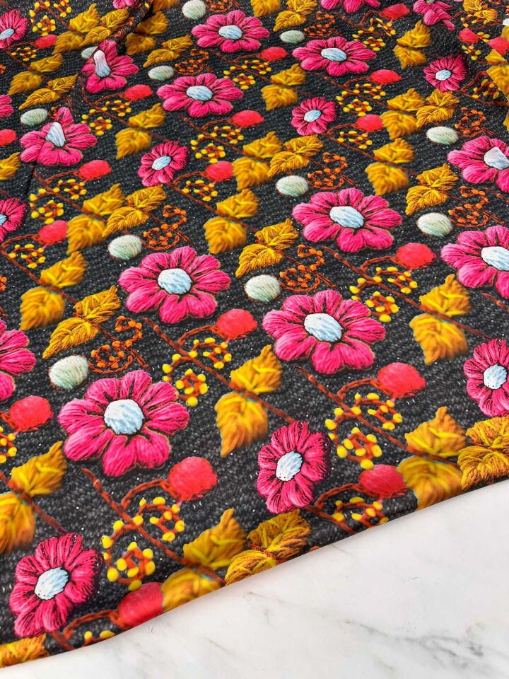 Desenli İpek Saten Elbise Etek Gömlek Şalvar