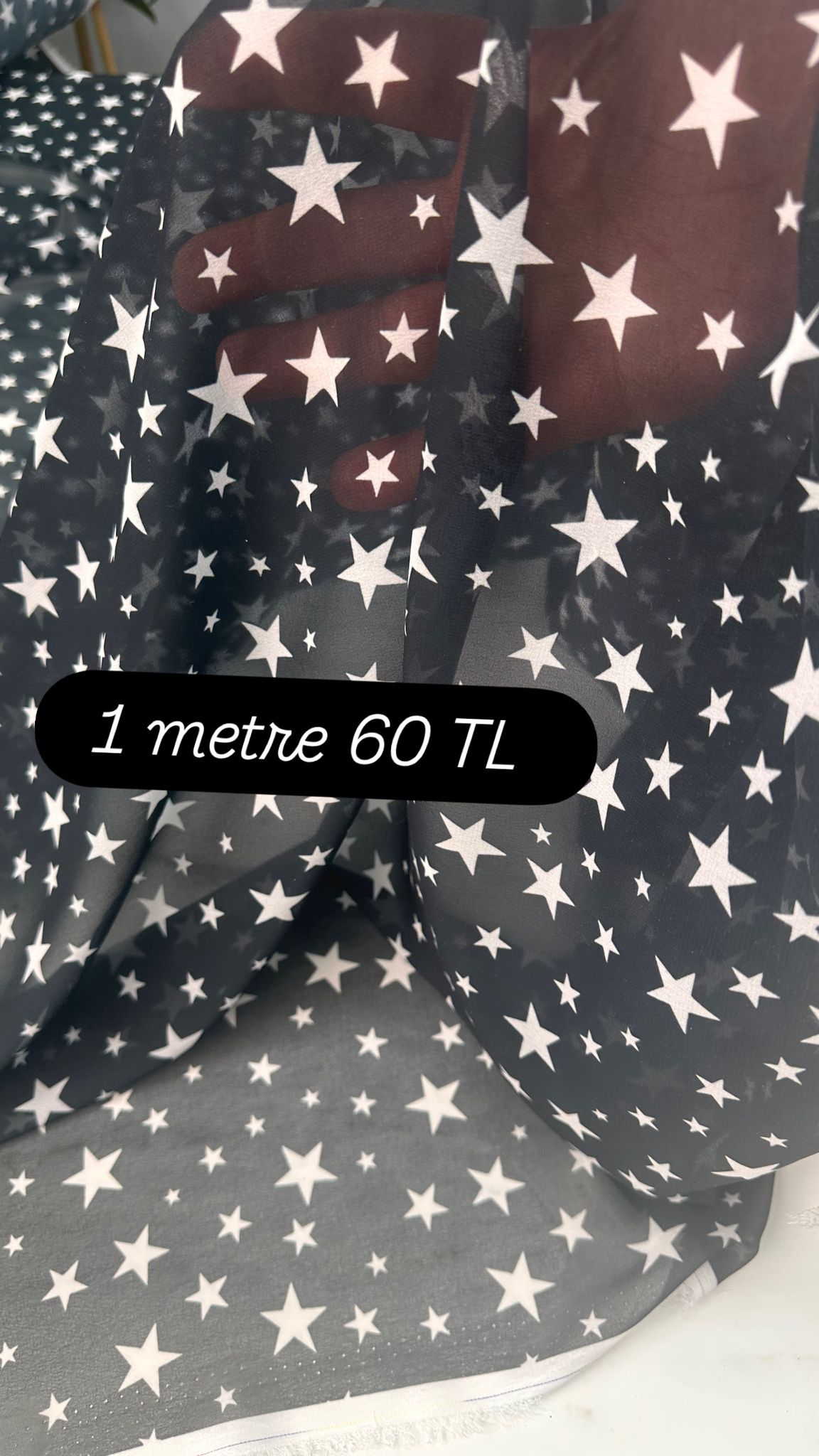 Yıldız Desen Şifon Elbise Etek Şal