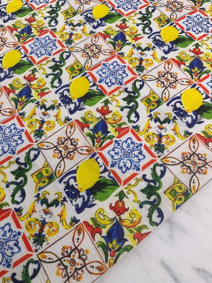 Desenli SimDokuma Poliviskon Keten Elbise Etek Gömlek