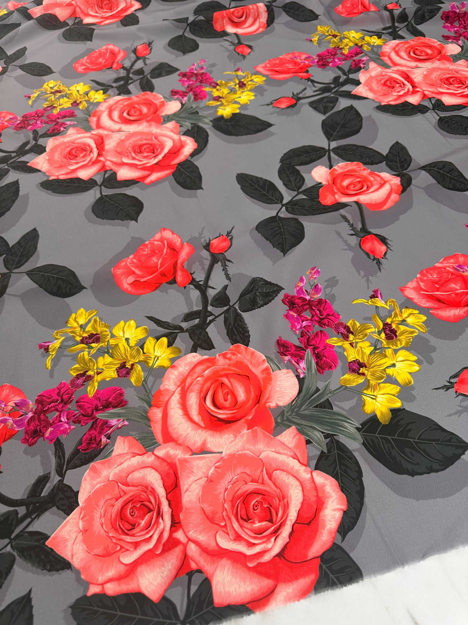 Viva Gülü Desen Elbise Gömlek Tunik Şalvar