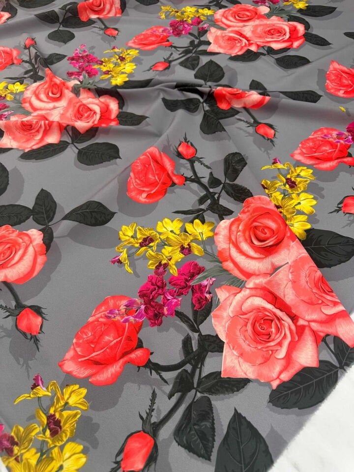 Viva Gülü Desen Elbise Gömlek Tunik Şalvar