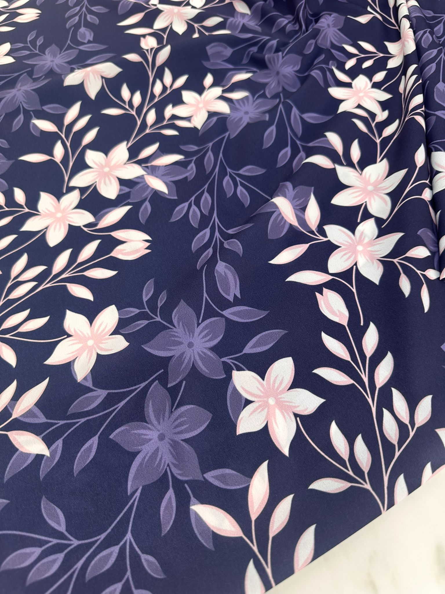 Deda Desen Krep Kumaş Elbise Etek Gömlek Şalvar