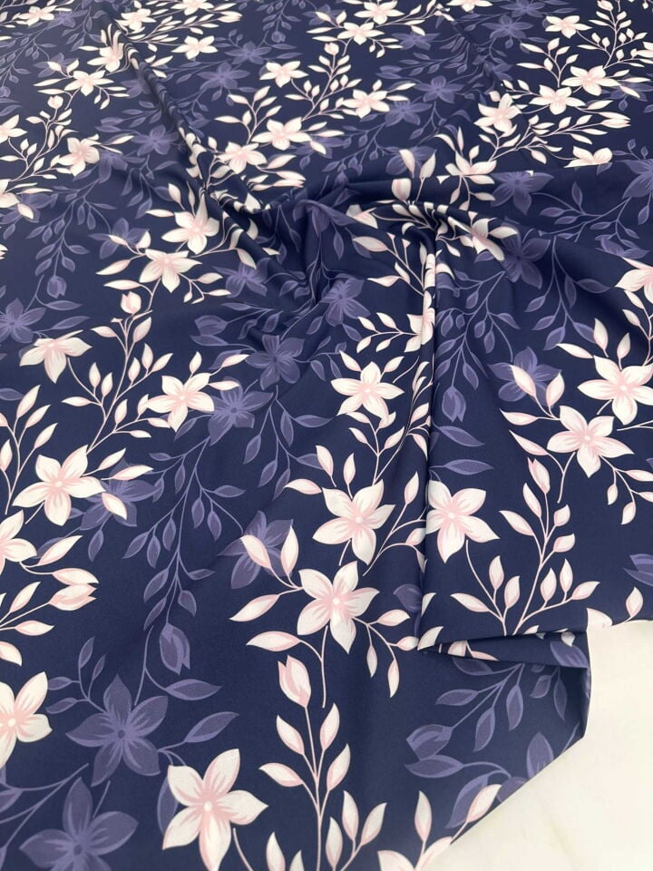 Deda Desen Krep Kumaş Elbise Etek Gömlek Şalvar