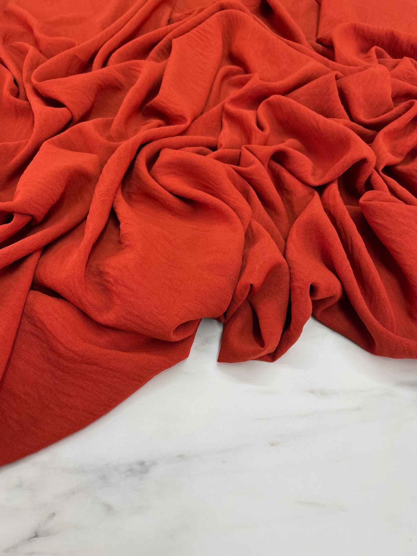 Turuncu Düz Elbiselik Ayrobin Kumaş